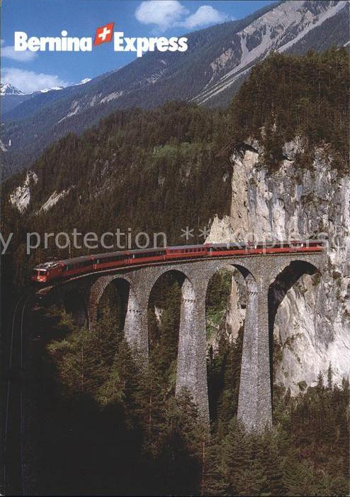 Bergbahn Bernina-Express Landwasser-Viadukt Fili