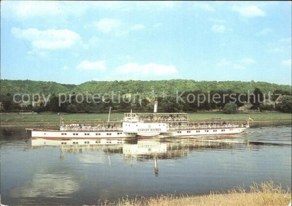 Dampfer Seitenrad Kurort Rathen Weisse Flotte Dresden