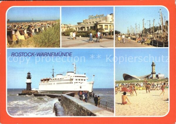 Faehre Ferry Bac Traghetto-- Rostock-Warnemünde Strand Kurhaus Mole