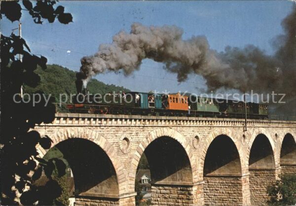 Eisenbahn Lokomotive Dampfzug 1860 Viadukt Rümlin