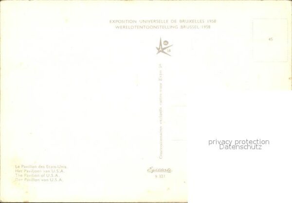 Exposition Universelle Bruxelles 1958 Pavillon USA – Bild 2