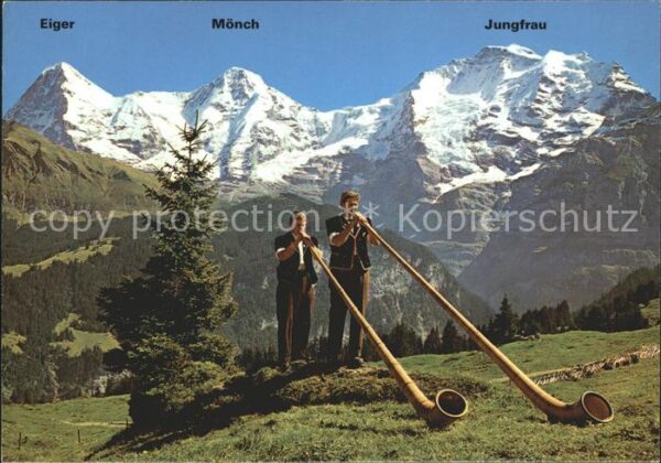 Alphorn Alphornbläser Mürren Jungfraugruppe