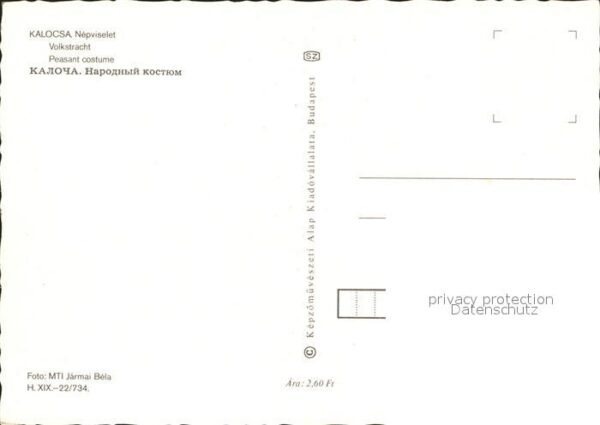 Trachten Ungarn Kalocsa Nepviselet – Bild 2