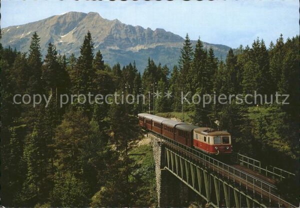Eisenbahn Mariazellerbahn Kuhgrabenbrücke Erlaufk