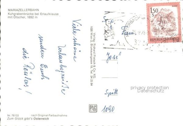 Eisenbahn Mariazellerbahn Kuhgrabenbrücke Erlaufk – Bild 2