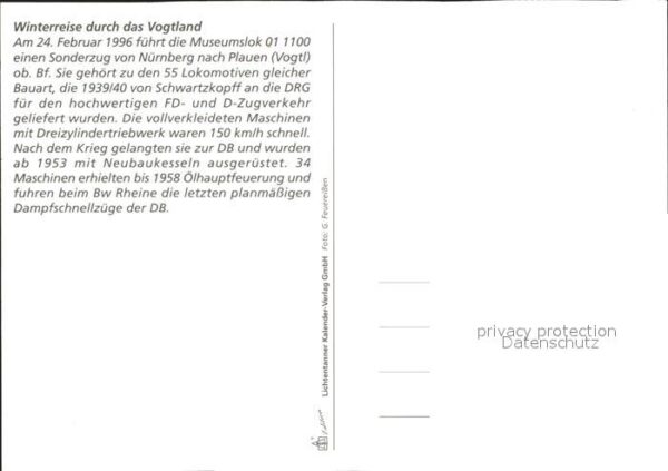 Lokomotive 01 1100 Vogtland – Bild 2