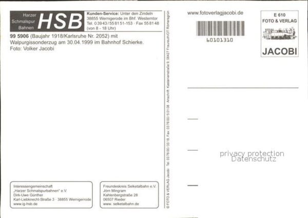 Lokomotive 995906 Walpurgissonderzug Bahnhof Schie – Bild 2