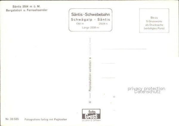 Seilbahn Säntis Bergstation Fernsehsender – Bild 2