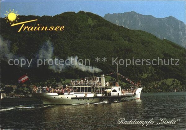Dampfer Schaufelrad Gisela Traunsee