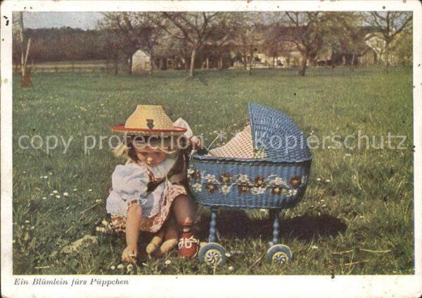 Kinderwagen Kind Blumen