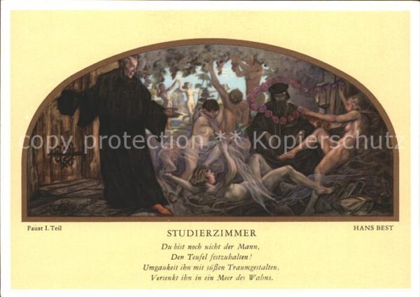 Goethe Johann Wolfgang von Faust I. Teil Studierzimmer Hans Best