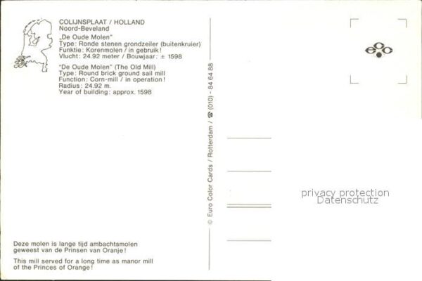 Windmuehle De Oude Molen Colijnsplaat Noord-Bevela – Bild 2
