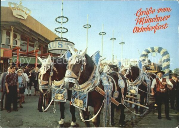 Oktoberfest München Festwagen-Pferdegespann