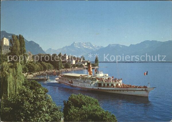 Dampfer Seitenrad Simplon Montreux