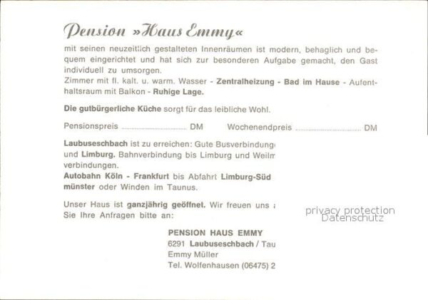 Laubuseschbach Pension Haus Emmy Wassertreten – Bild 2
