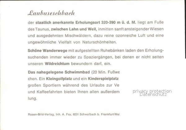 Laubuseschbach Haus Emmy Pension – Bild 2