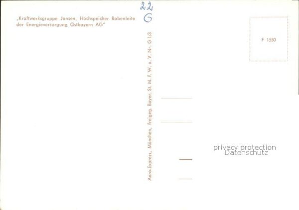 Weiden Oberpfalz Kraftwerksgruppe Jansen Hochspeicher Ra – Bild 2
