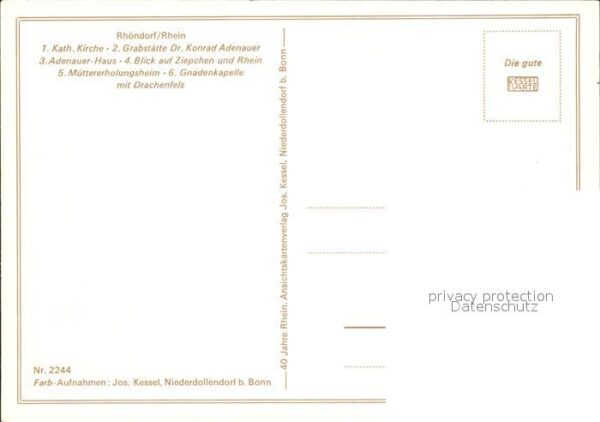 Rhoendorf Grabstätte Dr. Konrad Adenauer Adenauer – Bild 2