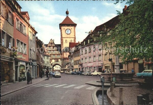 Freiburg Breisgau Oberlinden mit Schwabentor