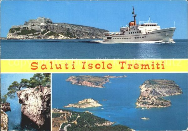 Isole Tremiti Fliegeraufnahme Fähre