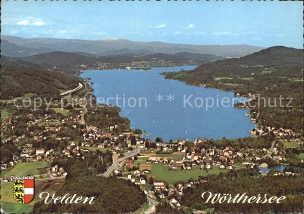 Velden Woerthersee Fliegeraufnahme mit See