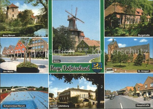 Hage Ostfriesland Mühle Burgstrasse Burg Berum St. Ansgar
