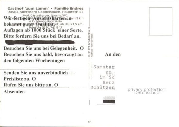 Goeggelsbuch Gasthof Zum Lamm – Bild 2