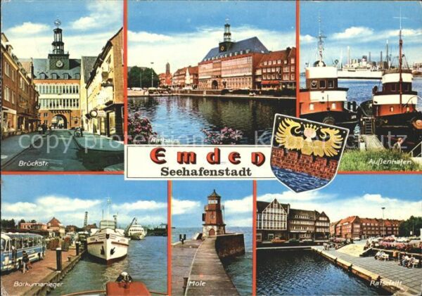 Emden Ostfriesland Brückstrasse Hafen Mole
