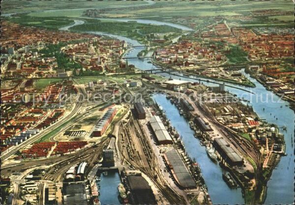 Bremen Fliegeraufnahme Hafen