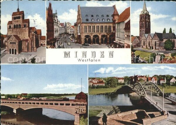 Minden Westfalen Dom Markt Marienkirche Brücke des Mitte