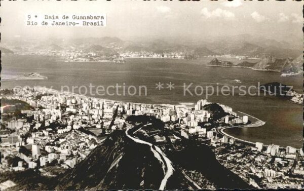 Rio de Janeiro Baia de Guanabara Fliegeraufnahme