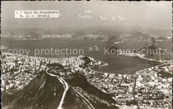 Rio de Janeiro Baia de Guanabara Fliegeraufnahme