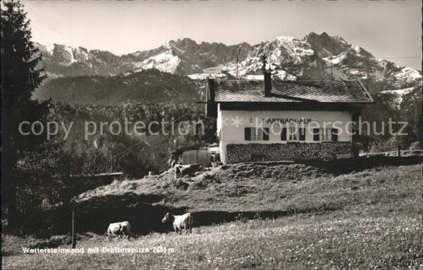 Partnachalm mit Wettersteinwand und Dreitorspitze