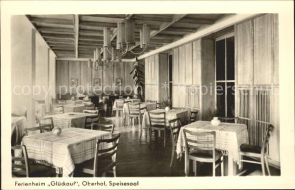 Oberhof Thueringen FDGB Ferienheim Glückauf Speisesaal