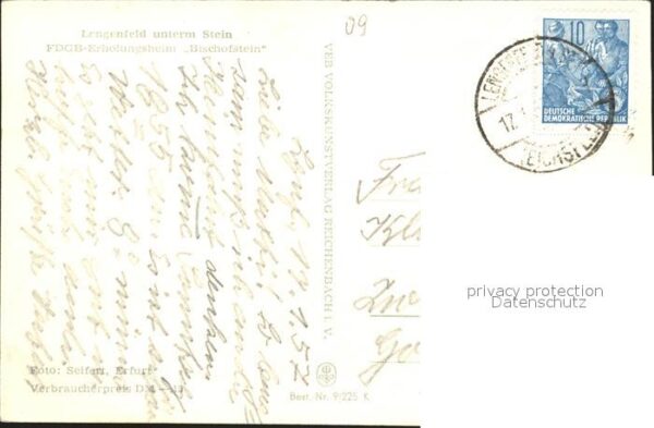 Lengenfeld Stein FDGB Erholungsheim Bischofstein – Bild 2