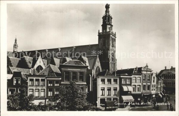 Gouda Markt met St Janskerk