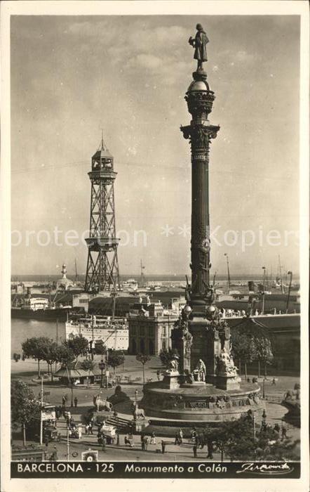Barcelona Cataluna Monumento a Colon