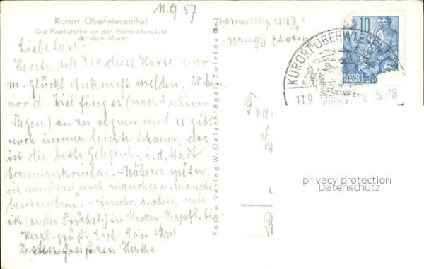 Oberwiesenthal Erzgebirge Postkutsche Postmeilensäule Markt Kuror – Bild 2