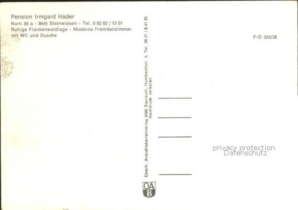 Steinwiesen Pension Hader im Frankenwald – Bild 2