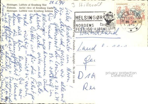 Helsingor Elsinore Luftbild vom Kronborg Schloss – Bild 2
