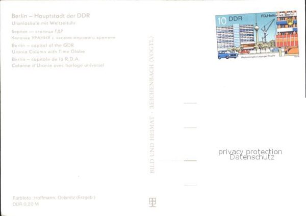 Berlin Uraniasäule und Weltzeituhr – Bild 2