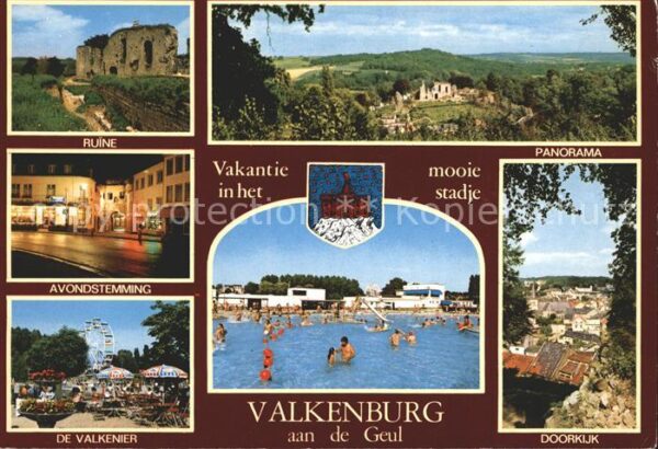 Valkenburg aan de Geul Ruine Doorkijk De Valkenier Avondstemmi