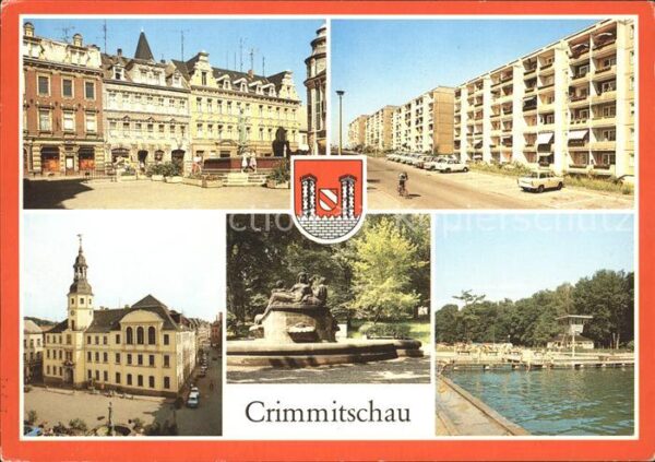 Crimmitschau Markt Strasse der Freundschaft Rathaus