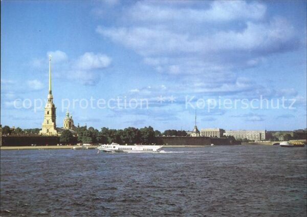 Leningrad St Petersburg View of the Neva and the Peter and Paul