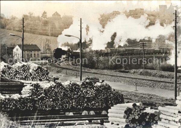 Gera Dampflokomotive mit Nahgüterzug