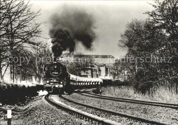 Rudolstadt Dampflokomotive mit Nahgüterzug nach Sa