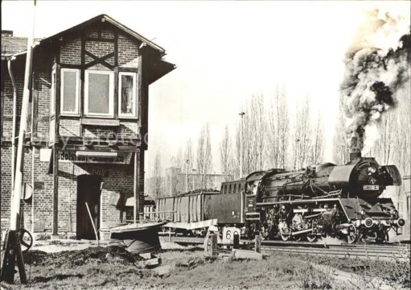 Schwarza Rudolstadt Dampflokomotive mit Durchgangsgüterzug