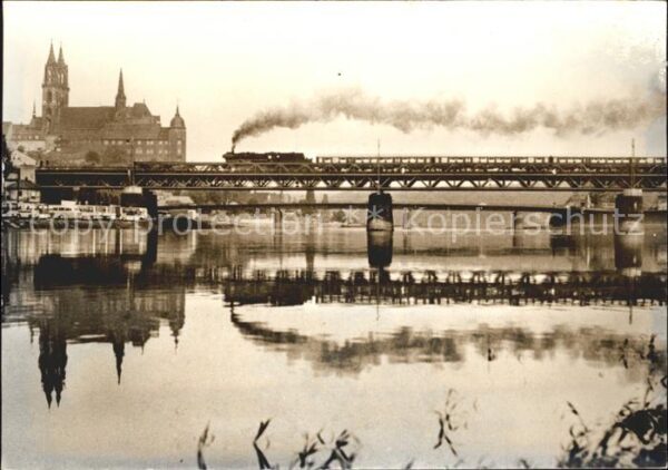 Meissen Elbe Sachsen Dampflokomotive Baureihe 58_30 mit Sond