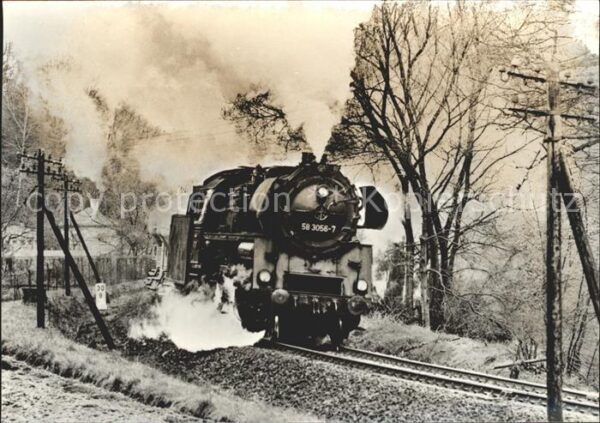 Gera Dampflokomotive Baureihe 58_30 mit Durc