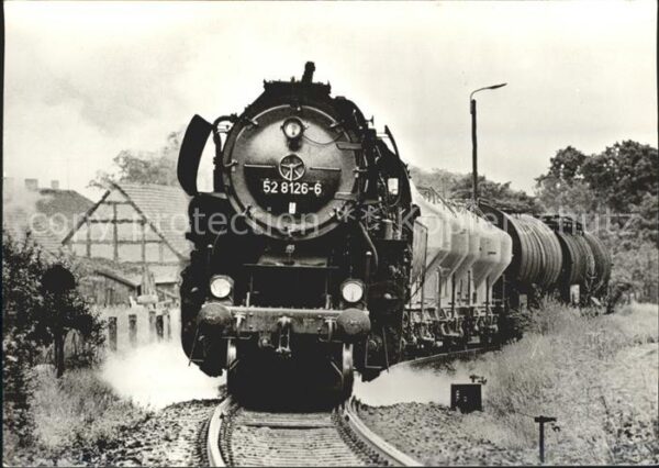 Golzow Brandenburg Dampflokomotive im Einsatz Baureihe 52_